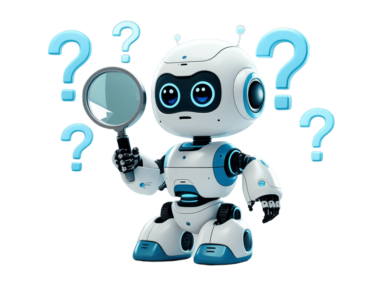 A thoughtful image of a robot